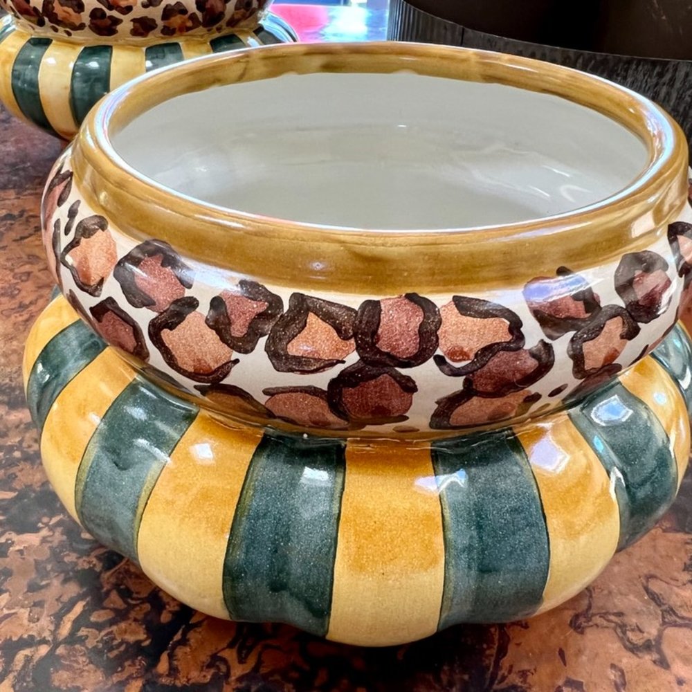 MacKenzie-Childs Leopard Print Pot/Bowl